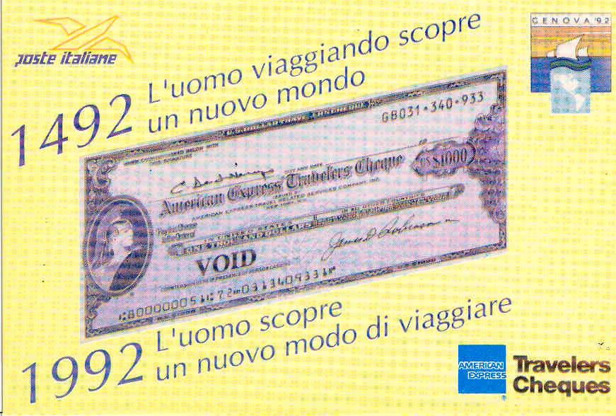 8077 - Genova 92 Travelers Cheques - nuova