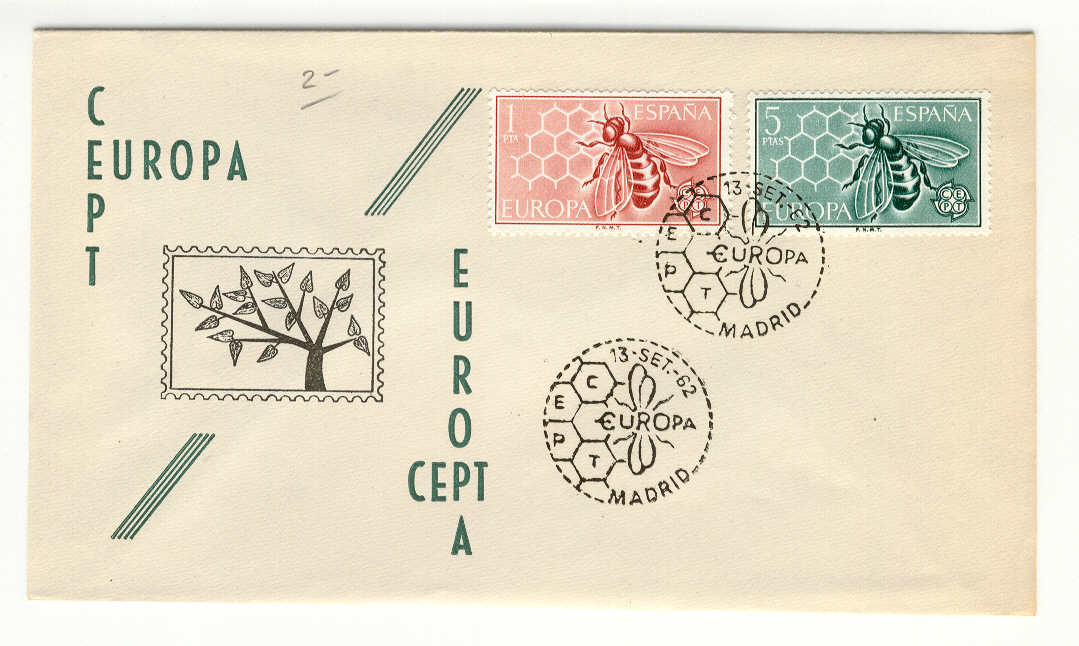 9359 - Spagna - busta fdc Europa CEPT 1962