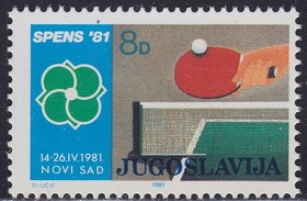 1981 Jugoslavia - con la stampa del colore blu