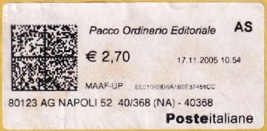 Olivetti - Pacco ordinario editoriale Assegno