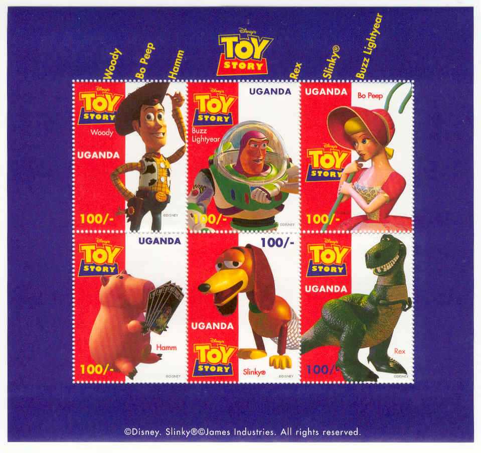 16561 - Uganda - foglietto Toy Story