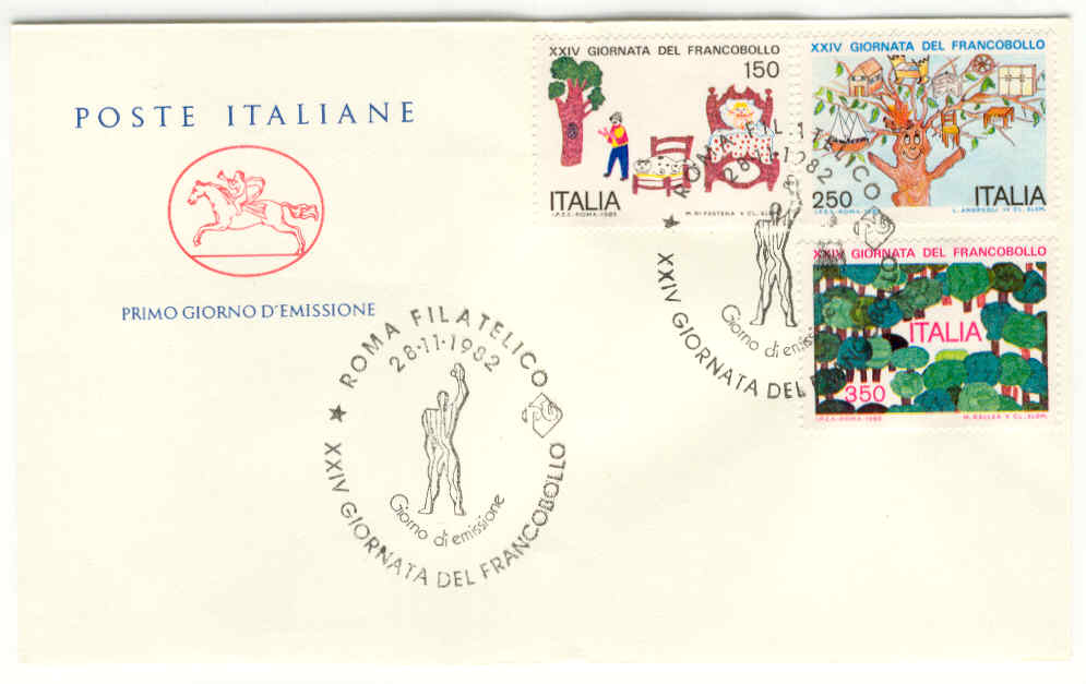 31770 - Italia - busta fdc con serie completa: XXIV giornata del francobollo