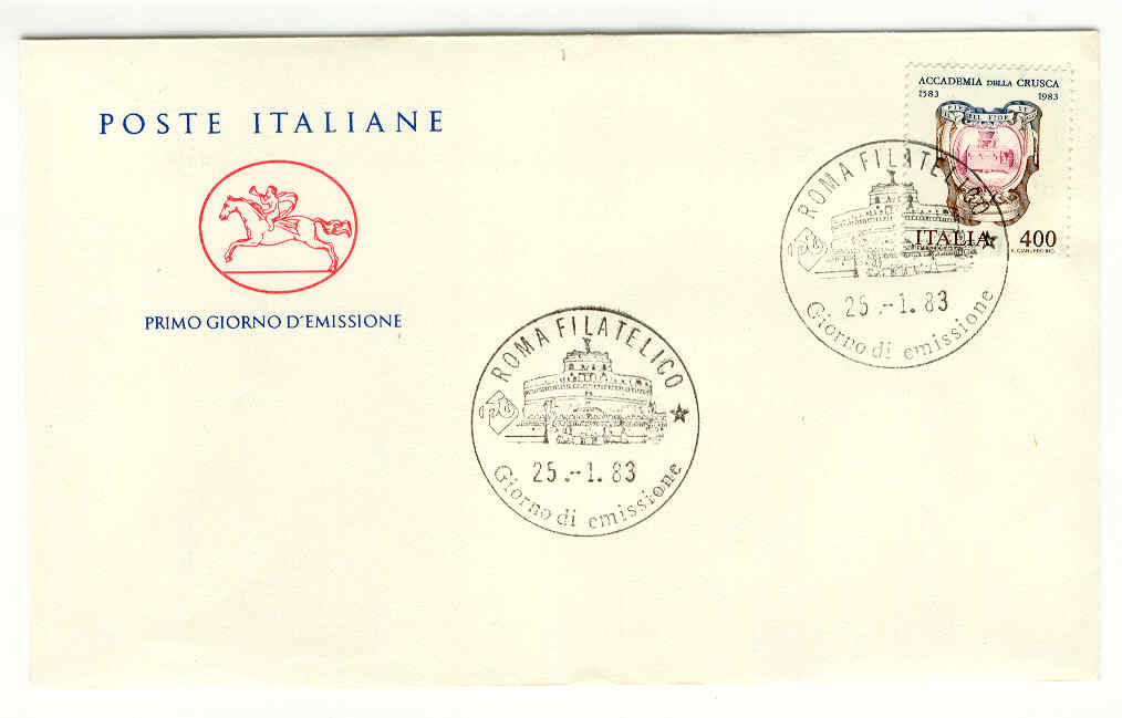 10934 - Italia - busta fdc con serie completa: 4 centenario della fondazione dell