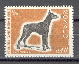 12574 - Monaco - serie completa nuova: Mostra canina internazionale. Dobermann