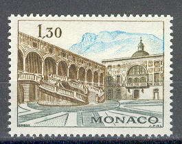 12583 - Monaco - serie completa nuova: Cortile del palazzo del Principe