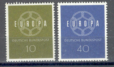 12702 - germania Occidentale - serie completa nuova: Europa Cept 1959