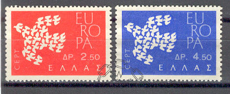 13050 - Grecia - serie completa usata: Europa CEPT 1961