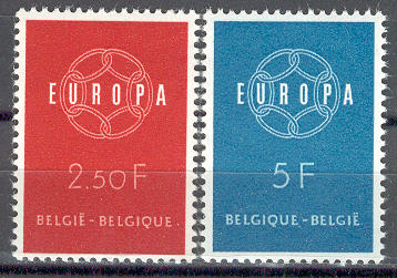 13138 - Belgio - serie completa nuova: Europa CEPT 1959