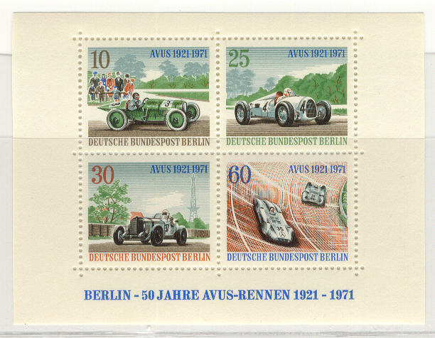 13594 - Berlino - foglietto nuovo: 50 anni della corsa Avus-Rennen