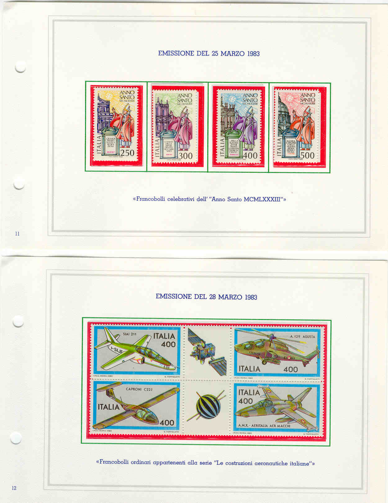 13747 - Italia - Emissione carte valori postali 1983 - annata completa nuova in contenitore delle poste