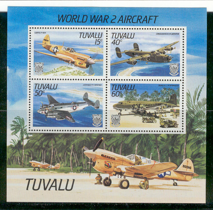 13831 - Tuvalu- serie completa nuova in BF: Aerei della 2 Guerra Mondiale