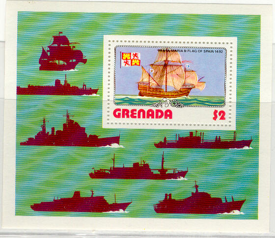 13968 - Grenada - foglietto nuovo: Santa Maria