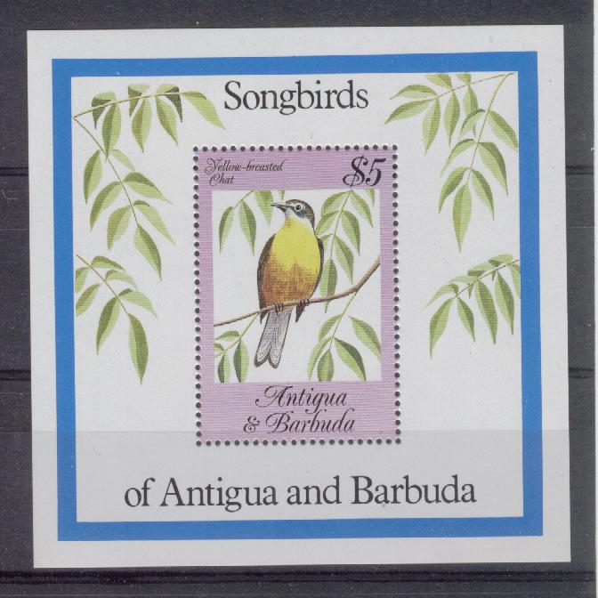 14983 - Antigua & Barbuda  - foglietto nuovo: Uccello canterino