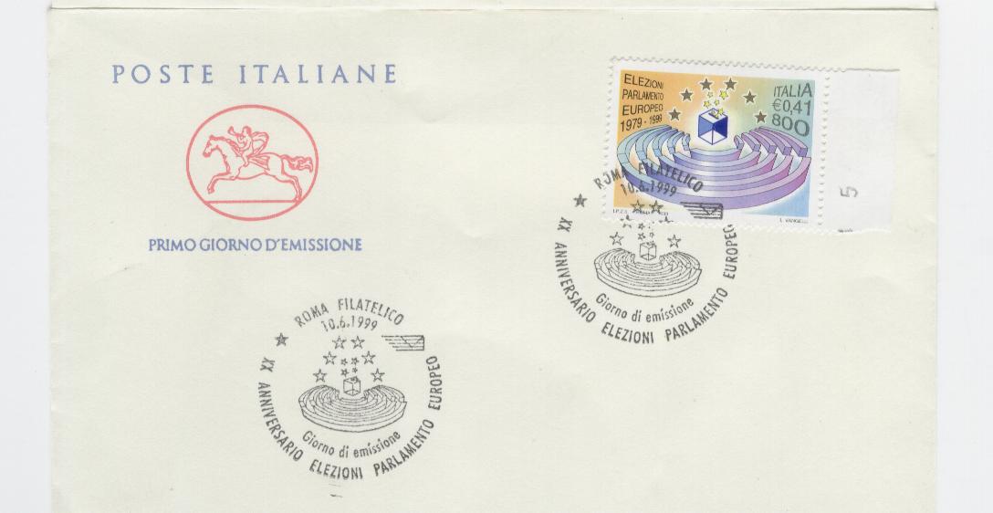 16632 -  Italia - busta fdc con serie completa: 20 anniversario elezioni Parlamento Europeo con annullo spe