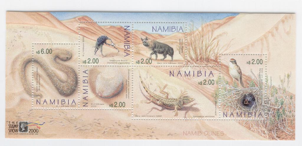 17924 - Namibia - foglietto nuovo: Animali della dune