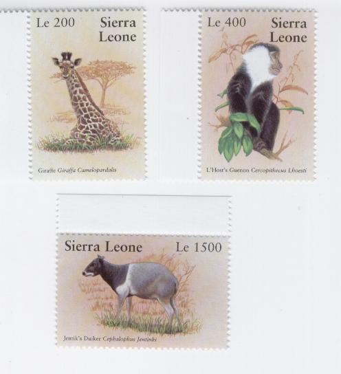 18145 - Sierra Leone - serie completa nuova: Fauna della Sierra Leone