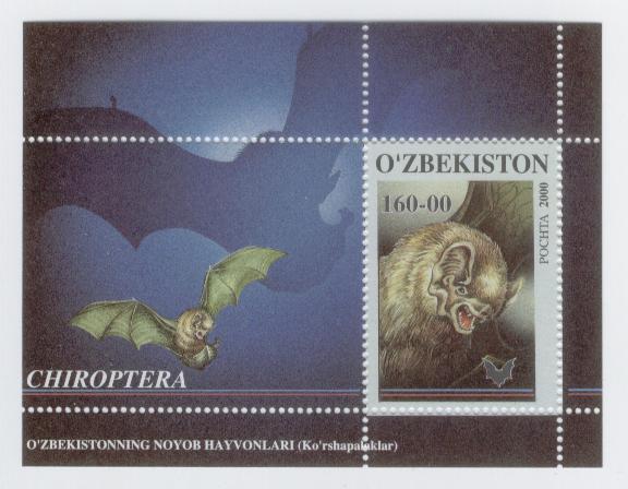 18293 - Uzbekistan  - foglietto nuovo: Pipistrello