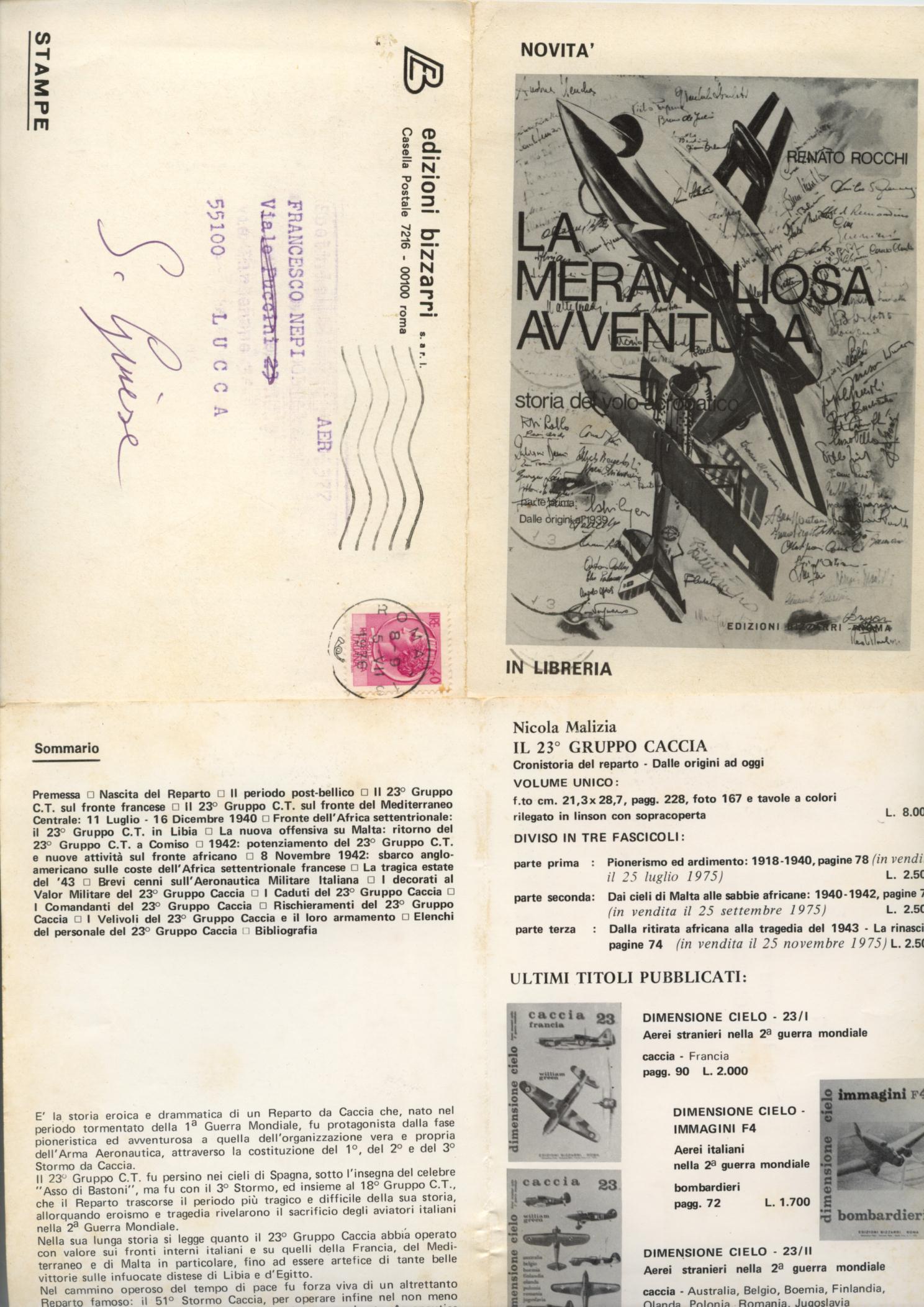 18950 - 3 stampe con francob 1976 contenenti la descrizione completa per l acquisto di libri