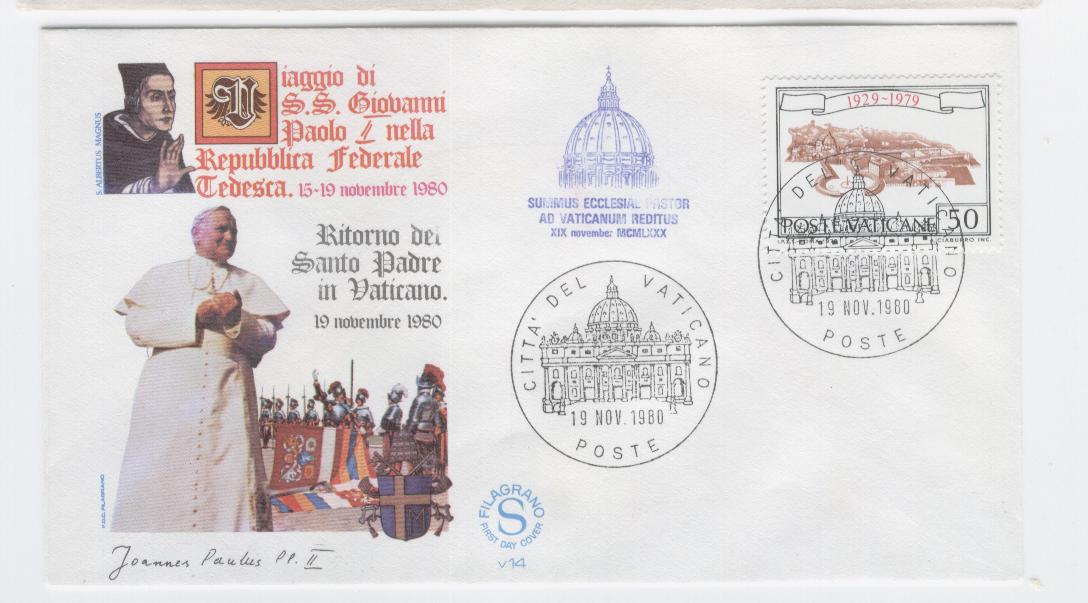 19422 - Viaggio di Giovanni Paolo II in Germania Occ. 15.11.1980-16.11.1980: Ritorno alla Santa Sede