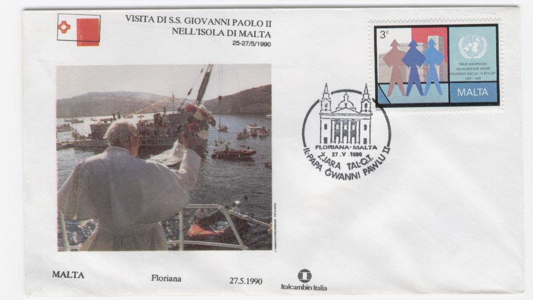 19717 - Viaggio di S.S. Giovanni Paolo II a Malta - 1990 -