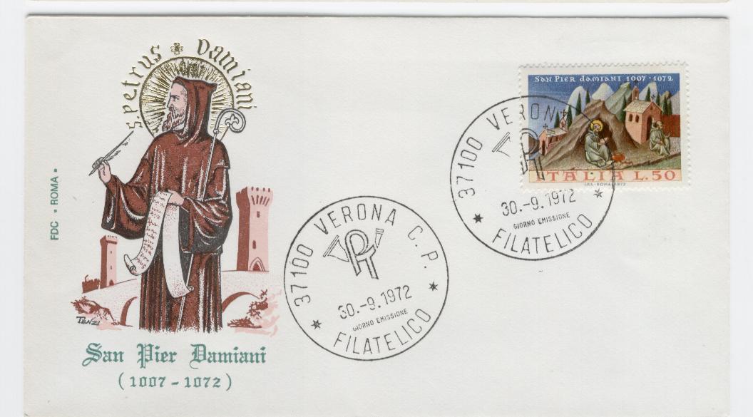 20231 - Italia - busta fdc con serie completa: 9 centenario della morte di San Pier Damiani