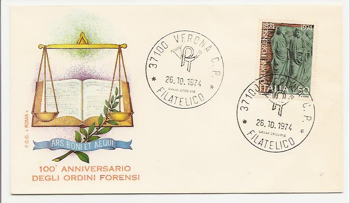 20539 - Italia - busta fdc con serie completa: Centenario dell ordine forense