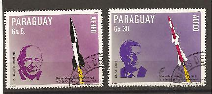 20928 - Paraguay - serie completa di posta aerea: Pionieri dello spazio