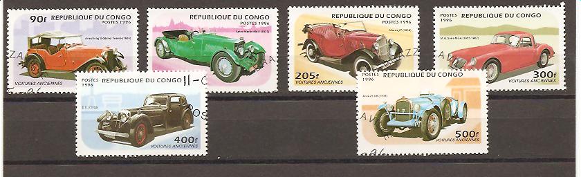 21028 - Congo - serie completa usata: Automobili d epoca