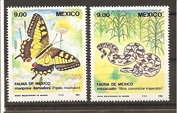 21581 - Messico - serie completa nuova: Fauna del Messico