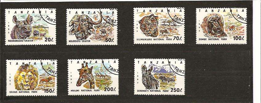 21671 - Tanzania - serie completa usata: Grandi Parchi Nazionali