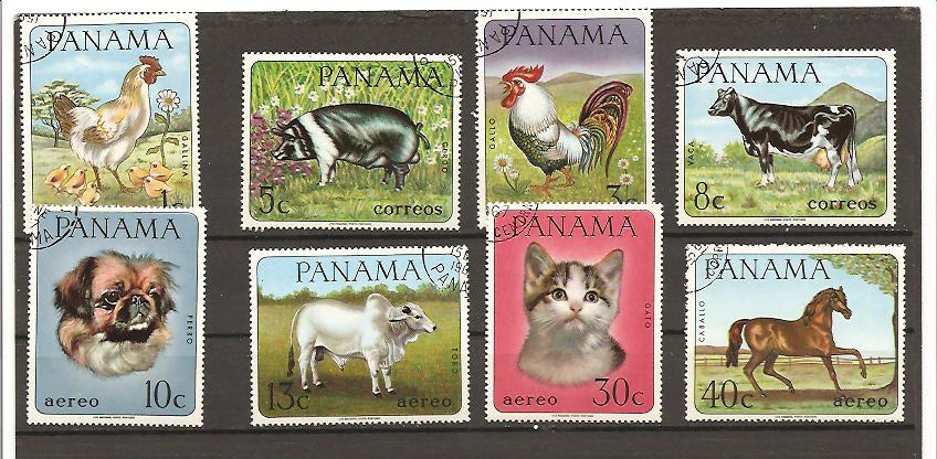 21682 - Panama - serie completa usata: Animali domestici