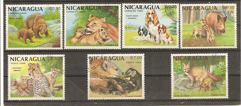 21741 - Nicaragua - serie completa usata: Cuccioli