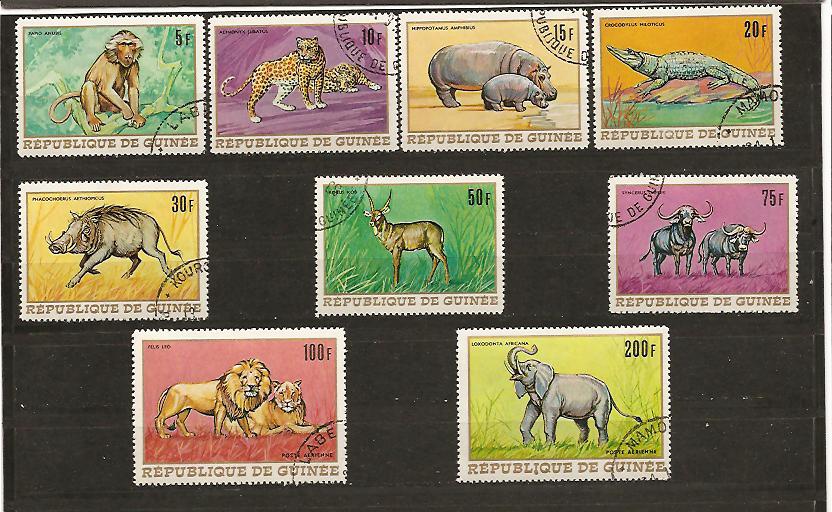 21744 - Guinea - serie completa usata: Animali selvatici