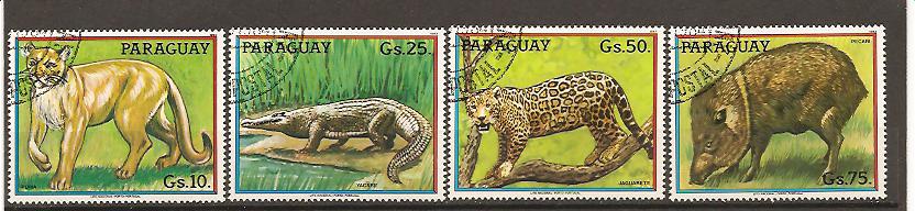 21751 - Paraguay - serie completa usata: Animali selvatici