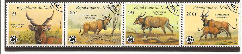 23377 - Mali - serie completa usata: Antilopi protette dal WWF