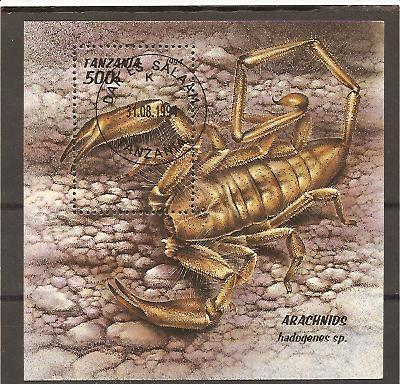 21915 - Tanzania - foglietto usato: Scorpione
