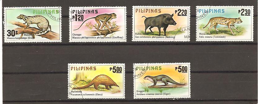 21937 - Filippine - serie completa usata: Animali selvatici locali