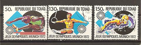 39044 - Ciad - serie compelta usata: Olimpiadi di Monaco 1972