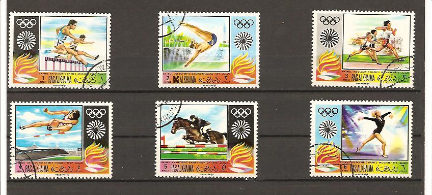 22112 - Ras al Khaima - serie completa usata: Olimpiadi di Monaco 1972