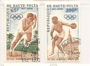 22118 - Alto Volta - serie completa usata: Olimpiadi di Monaco 1972
