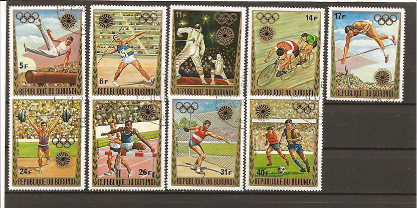 22128 - Burundi - serie completa usata: Giochi Olimpici di Monaco 1972