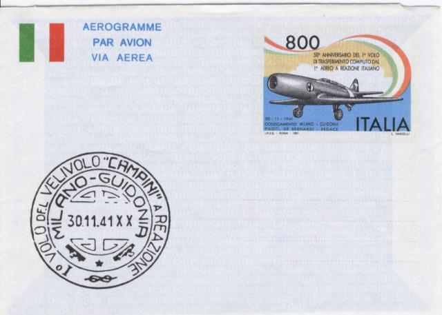 22458 - 1991 Aerogramma L.800 - Campini Caproni - Nuovo **