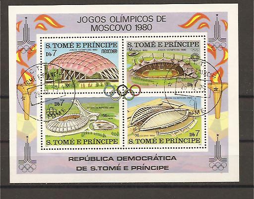22471 - Sao Tome - foglietto usato: OIimpiadi di Mosca 1980