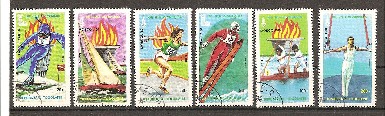 22529 - Togo - serie completa usata: Olimpiadi di Mosca 1980 e Lake Placid 1980
