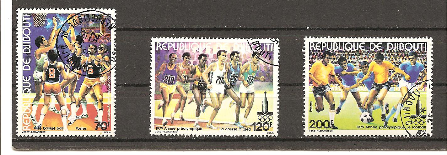 22530 - Gibuti - serie completa usata: Olimpiadi di Mosca 1980