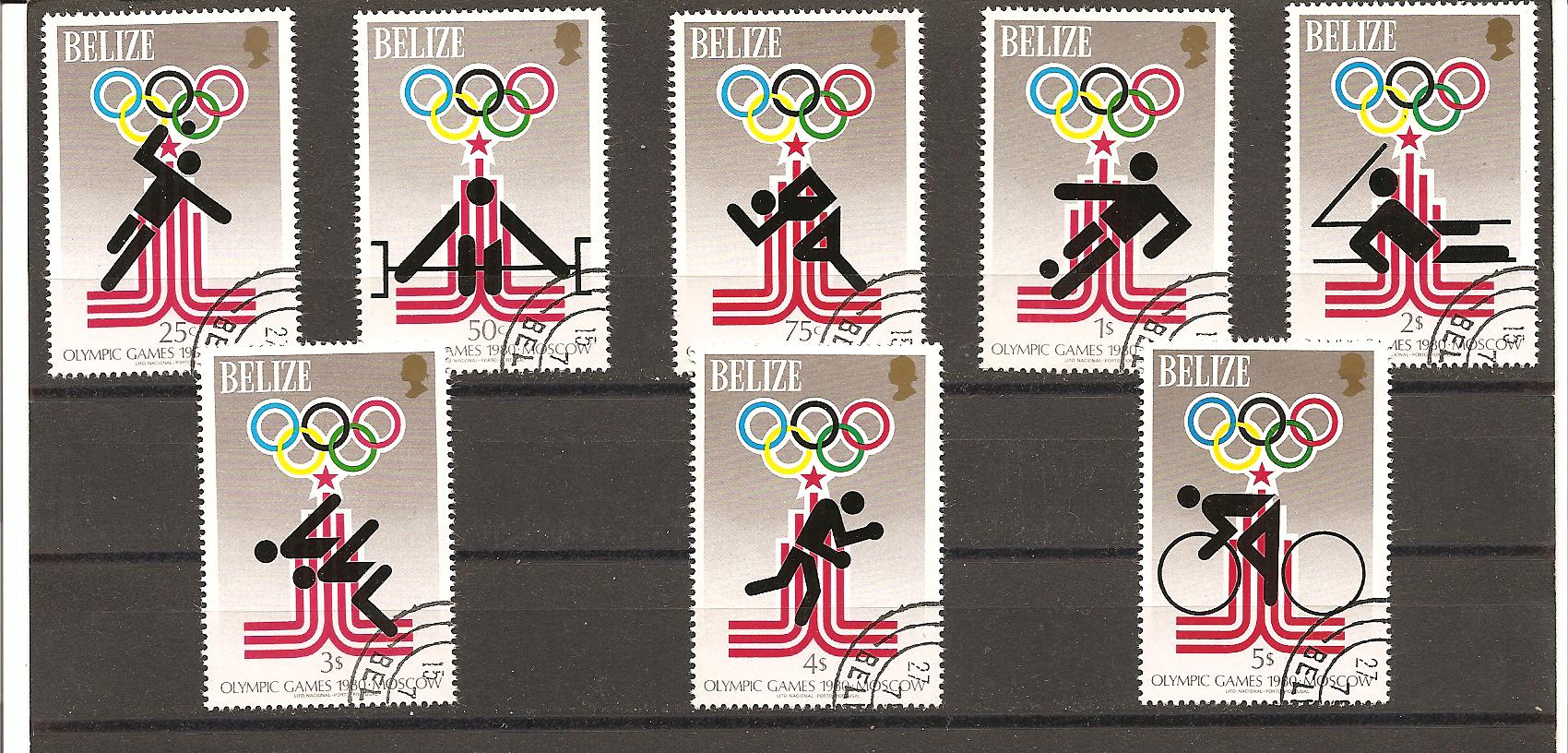 22533 - Belize - serie completa usata: Olimpiadi di Mosca 1980