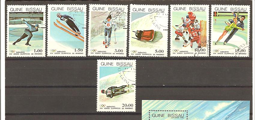 22754 - Guinea Bissau - serie completa usata: Olimpiadi invernali di Sarajevo 1984