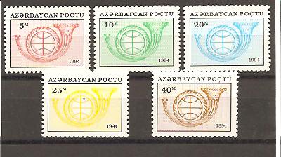 22781 - Azerbaigian - serie completa nuova: Ordinaria - corno di posta - 1994