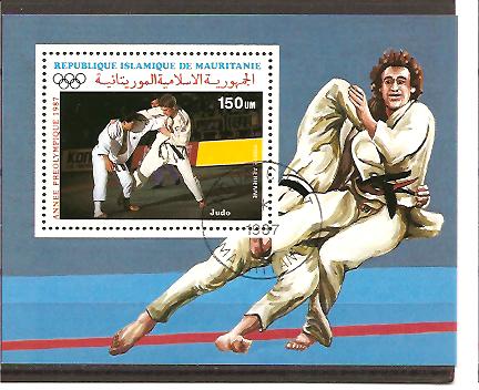 22801 - Mauritania - foglietto usato: Olimpiadi di Seul 1988