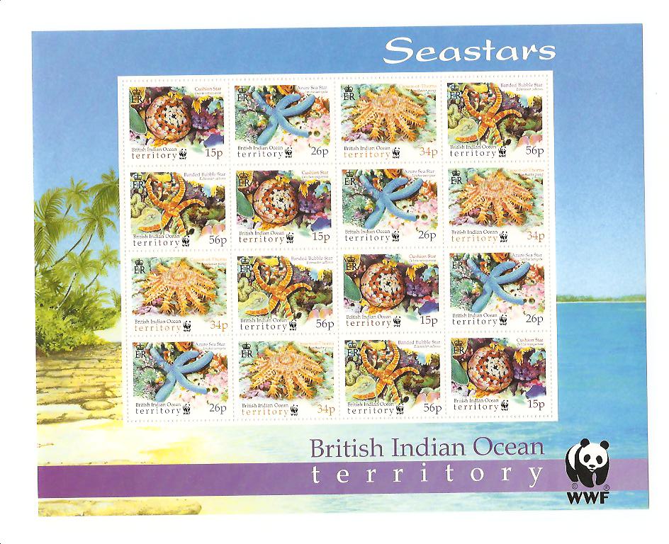 23810 - Territori Britannici nell Oceano Indiano - foglietto nuovo: Stellemarine - WWF